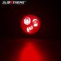 Allextreme EX3LLR2 3 LED Round Multicolor Strobe LED Light Police Warning Flash Lamp for Bike, Car, Motorcycle, and SUV (5W, Red, 2 PCS)