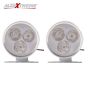 Allextreme EX3LLR2 3 LED Round Multicolor Strobe LED Light Police Warning Flash Lamp for Bike, Car, Motorcycle, and SUV (5W, Red, 2 PCS)