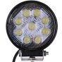Allextreme EX9RWY1 9 LED Round Fog Light 4 Inches Waterproof Driving Lamp with Mounting Bracket for Car and Motorcycles (27W, Yellow Light, 1 PC)