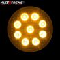 Allextreme EX9RWY1 9 LED Round Fog Light 4 Inches Waterproof Driving Lamp with Mounting Bracket for Car and Motorcycles (27W, Yellow Light, 1 PC)