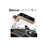 AllExtreme EXCARG7 Wireless in-Car Hand Free Call/Stereo Music Player Bluetooth FM Transmitter with USB Car Mobile Charger for All Android Smartphone & Other Devices (Golden)