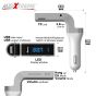 AllExtreme EXCARG7 Wireless in-Car Hand Free Call/Stereo Music Player Bluetooth FM Transmitter with USB Car Mobile Charger for All Android Smartphone & Other Devices (Silver)