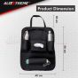 Allextreme EXCOWPB PU Leather Car Auto Seat Back Multi Pocket Organizer Universal Backseat Travel Bag for Tissue Box, Bottle and Document Storage (Black)