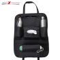 Allextreme EXCOWPB PU Leather Car Auto Seat Back Multi Pocket Organizer Universal Backseat Travel Bag for Tissue Box, Bottle and Document Storage (Black)
