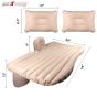 Allextreme Multifunctional Inflatable Car Bed Mattress with Two Air Pillows, Car Air Pump and Repair Kit for Travel, Trips, Camping, Picnic, Pool & Beach|Universal Fit (Cream)