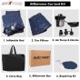Allextreme Multifunctional Inflatable Car Bed Mattress with Two Air Pillows, Car Air Pump and Repair Kit for Travel, Trips, Camping, Picnic, Pool & Beach|Universal Fit (Cream)
