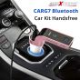 AllExtreme CARG7 Wireless in-Car Hand Free Call/Stereo Music Player Bluetooth FM Transmitter with USB Car Mobile Charger for All Android Smartphone & Other Devices (Rose Gold)