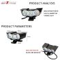 Allextreme EX3OEB1 3 LED Owl Eye Waterproof CREE LED Fog Light with High Beam/Low Beam Function for Bike/Motorcycle and Cars (30W, Black, 1 PC)