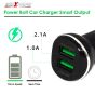 AllExtreme 3.1A Dual USB Port High Speed Travel Smart Car Charger for All Android and iPhone Devices (Black)