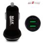AllExtreme 3.1A Dual USB Port High Speed Travel Smart Car Charger for All Android and iPhone Devices (Black)