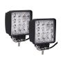 Allextreme EX4ISF2 4 Inch 16 LED Fog Light Square Pod Waterproof Flood Driving Lamp for Car, Off Road Truck, ATV and UTV (48W, White, 2 PCS, 6 Months Warranty)