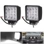 Allextreme EX4ISF2 4 Inch 16 LED Fog Light Square Pod Waterproof Flood Driving Lamp for Car, Off Road Truck, ATV and UTV (48W, White, 2 PCS, 6 Months Warranty)