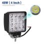 Allextreme EX4ISF2 4 Inch 16 LED Fog Light Square Pod Waterproof Flood Driving Lamp for Car, Off Road Truck, ATV and UTV (48W, White, 2 PCS, 6 Months Warranty)