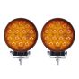 AllExtreme EX14RY1 14 LED Round Fog Light 4 Inches Waterproof Off Road Driving Lamp for Car and Motorcycle (42W, Yellow Light, 1 PC)