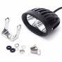 AllExtreme EX4DPL2 4 Inch Oval CREE LED SMD Projector Fog Lamp with Spot Flood Beam for Car & Motorcycle (20W, White Light, 2 PCS)