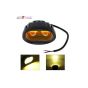 Allextreme EX4IFLY2 2 LED Oval Projector Fog Light Auxiliary Spot LED Light Off-Road Driving Lamp for Motorcycle Car SUV and Bikes (20W, Yellow Light, 2 PCS)