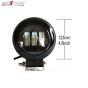 Allextreme EXM202W 3 LED Round Fog Light 4 Inches Waterproof Driving Spot Lamp with Mounting Bracket for Car and Motorcycle (30W, White Light, 1 PC)