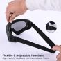 Allextreme EXGRM1P Unisex Ski Snow Goggles with Windproof, Dustproof, UV Protection & Anti-Glare Lens for Riding and Skiing (Dark Matte Black)
