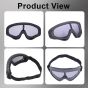 Allextreme EXGRM1P Unisex Ski Snow Goggles with Windproof, Dustproof, UV Protection & Anti-Glare Lens for Riding and Skiing (Dark Matte Black)