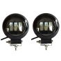 Allextreme EXM201W 3 LED Round Fog Light 4 Inches Waterproof Driving Spot Lamp with Mounting Bracket for Car and Motorcycle (30W, White Light, 2 PCS)