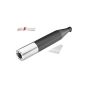 AllExtreme EX126 Fatboy UC Designer Bike Exhaust Silencer with Glasswool Compatible for BS3 and BS4 Model Royal Enfield Bullet 350cc and 500cc (Black with Chrome Tail)