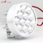Allextreme EX12FZ1 12 LED Round Fog Light Off-Road Driving Spot Lamp Headlight for Motorcycle SUV Jeep Car Truck (24W, White Light, 1 PC)