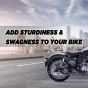 AllExtreme EX129 Indori Model Exhaust Silencer Compatible for BS3 and BS4 Model Royal Enfield Bullet 350cc and 500cc (Chrome)