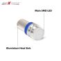 Allextreme EXBA9SB4 BA9S LED Parking Light Super Bright Ceramic Car Interior License Plate Wedge Dome Trunk Dashboard Bulb for Car Bike and Motorcycle (3W, Blue, 2 PCS)