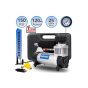 AllExtreme AE-8300K Portable Air Compressor Pump 12V Electric Heavy Duty Tyre Inflator with Tool Box Kit, Cigratte Lighter Plug and Extension Air Hose (150 PSI) (Black)