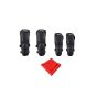 AllExtreme EXKEP4B Breathable Adjustable Knee Pads Motorcycle Racing Riding Knee Guard Unisex Shin Armor Protector with Microfiber Towel (Set of 4, Black)