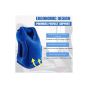 Allextreme EXTR06B Multifunctional Inflatable Travel Pillow Large Air Cushion Neck Pillow with Full Body and Head Support for Aeroplanes, Trains, Office Sleep (Blue)