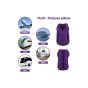 Allextreme EXTR06B Multifunctional Inflatable Travel Pillow Large Air Cushion Neck Pillow with Full Body and Head Support for Aeroplanes, Trains, Office Sleep (Purple)