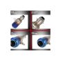 AllExtreme EX2IMSB Stainless Steel 1.5-2" Inlet Universal Exhaust Muffler Silencer with Removable DB Killer Compatible for Street Sports Bike Motorcycles and Scooters (Grey Blue)