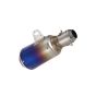 AllExtreme EX2IMSB Stainless Steel 1.5-2" Inlet Universal Exhaust Muffler Silencer with Removable DB Killer Compatible for Street Sports Bike Motorcycles and Scooters (Grey Blue)