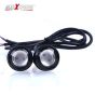 Allextreme EXELLR2 Eagle Eye Universal License Number Plate LED Light Bumper Daytime Running Lamp for Bikes, Motorcycles, Cars, SUVs and Truck (9W, Red, 2 PCS)