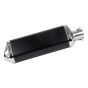 AllExtreme EXSMSB1 1.5-2'' Exhaust Muffler Silencer Universal Stainless Steel Inlet with Removable DB Killer for Street Sports Bikes, Motorcycles and Scooters- Black