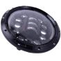 Allextreme EX7ILH1 7 Inch Round LED Headlight with DRL White Halo Angle Eyes & Hi/Low Beam Yellow Turn Signal Lamp for Jeep Harley Davidson (75W, 2 PCS)