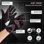 Allextreme EXMC10 Unisex Anti-Slip Polyster Full Finger Gloves with Microfiber Cleaning Towel for Weight Lifting, Riding, Fitness & Outdoor Acivity (Red & Black, XL)