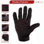 Allextreme EXMC10 Unisex Anti-Slip Polyster Full Finger Gloves with Microfiber Cleaning Towel for Weight Lifting, Riding, Fitness & Outdoor Acivity (Red & Black, XL)