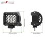 Allextreme EX12FW1 12 LED Fog Light Spot Beam Waterproof Off Road Driving Lamp for Motorcycle and Cars (36W, White Light, 1 PC)