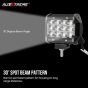 Allextreme EX12FW1 12 LED Fog Light Spot Beam Waterproof Off Road Driving Lamp for Motorcycle and Cars (36W, White Light, 1 PC)
