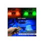 AllExtreme EX09LRC 4X 9 LED Multi-Colour RGB Car Interior Decorative Light Car Under Dash Interior Floor Strip Lightning Kit with Car Charger and Sounds Activated Wireless IR Remote Control1 (6W)