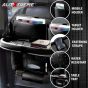 Allextreme EXFTCOB1 Universal PU Leather Auto Car Seat Back Organizer with Foldable Dining Table Tray, Multipocket Storage Tablet, Bottle and Tissue Paper Holder (Black)