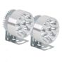 Allextreme EXG9FGW 9 LED Round Fog Light Spot Beam Waterproof Heavy Duty Work Light for Motorcycle Jeep Off Road Cars Truck Boat (9W, White Light, 2 PCS)