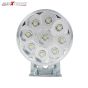 Allextreme EXG9FGW 9 LED Round Fog Light Spot Beam Waterproof Heavy Duty Work Light for Motorcycle Jeep Off Road Cars Truck Boat (9W, White Light, 2 PCS)