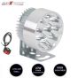 Allextreme EX9SFS2 9 LED Round Fog Light 3 Inches Off Road Driving Lamp with Handlebar Switch for Motorcycle, Car and Bikes (9W, White Light, 2 Pcs)
