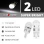 Allextreme EXTSBSW Universal T10 LED Parking Light 5630 CMD Super Bright Interior Pilot License Plate Dome Indicator Lamp Bulb for Car Bike and Motorcycle (3W, White, 2 PCS)