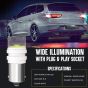 Allextreme EXBA2FF Universal BA9S Socket LED Parking Light License Plate Indicator Lamp Bulb for Car, Bike & Motorcycle (2 PCS)