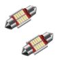 Allextreme EX31SDW 10 LED Universal Car Interior Super Bright Roof Light Reading Dome Bulb Lamp with Festoon Holder (5W, White, 2 PCS)