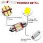 Allextreme EX31SDW 10 LED Universal Car Interior Super Bright Roof Light Reading Dome Bulb Lamp with Festoon Holder (5W, White, 2 PCS)
